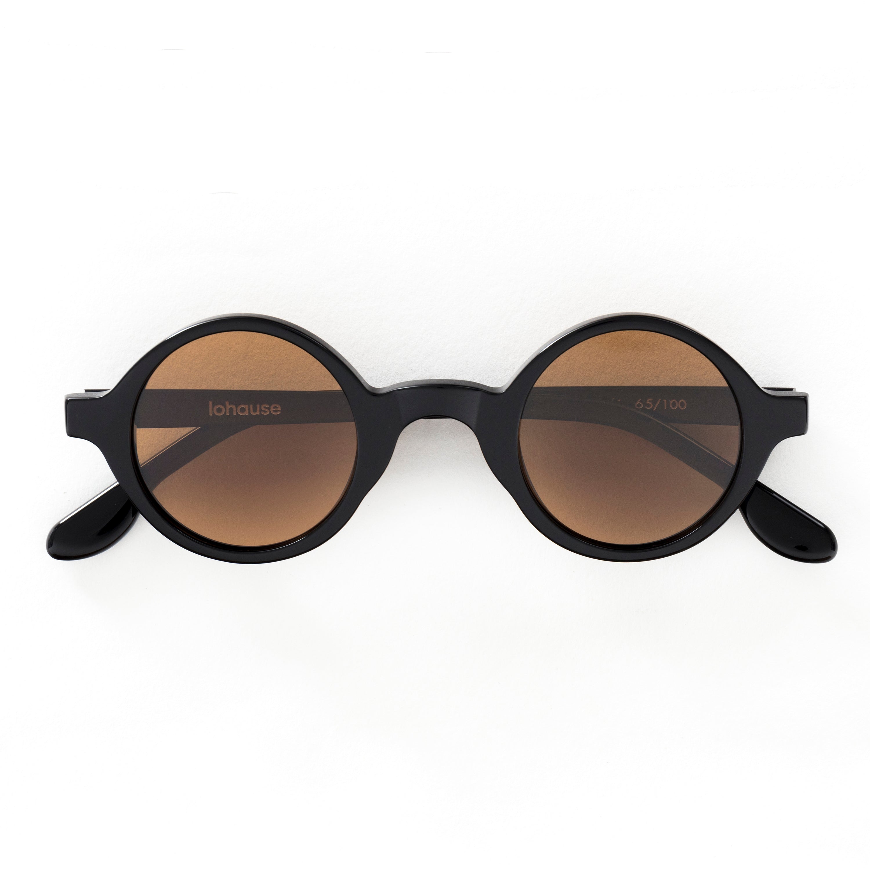 The Winston en Café — sunglasses, Mazzucchelli 1849 acetate frame, round shape, in coffee brown.