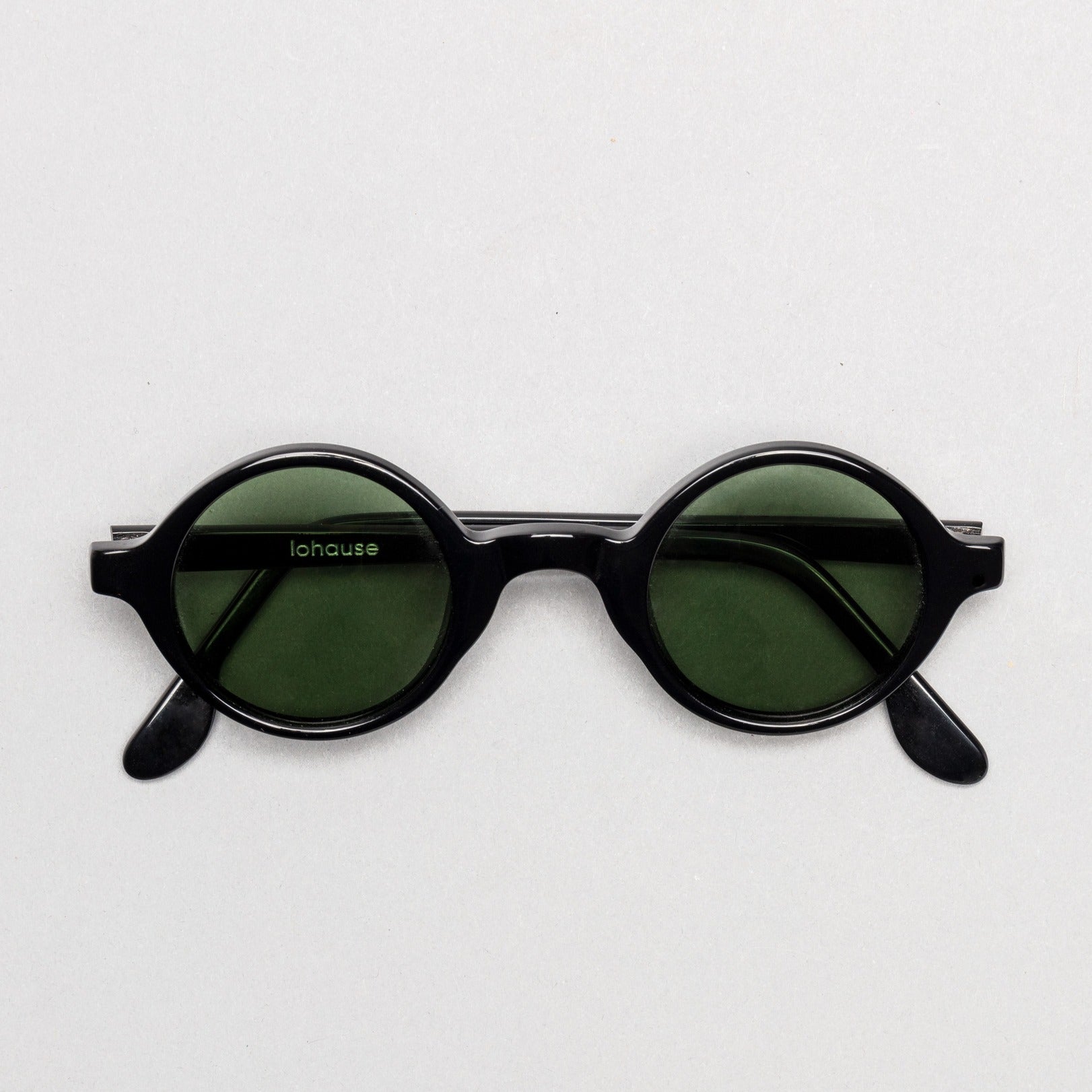 The Winston Noir Sunglasses — sunglasses, Mazzucchelli 1849 acetate frame, round shape, in black.