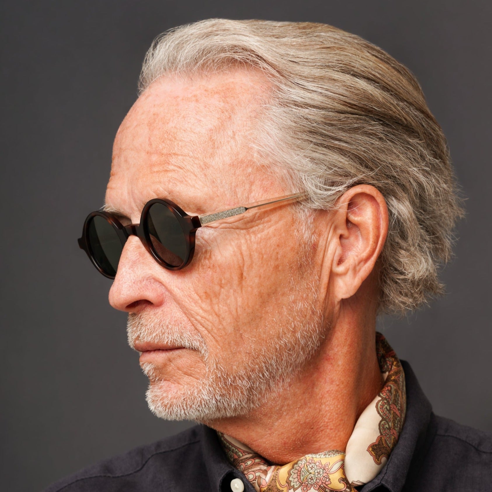 The Winston Paradox N2 Sunglasses — sunglasses, Mazzucchelli 1849 acetate frame, round shape, Paradox N2 pattern.