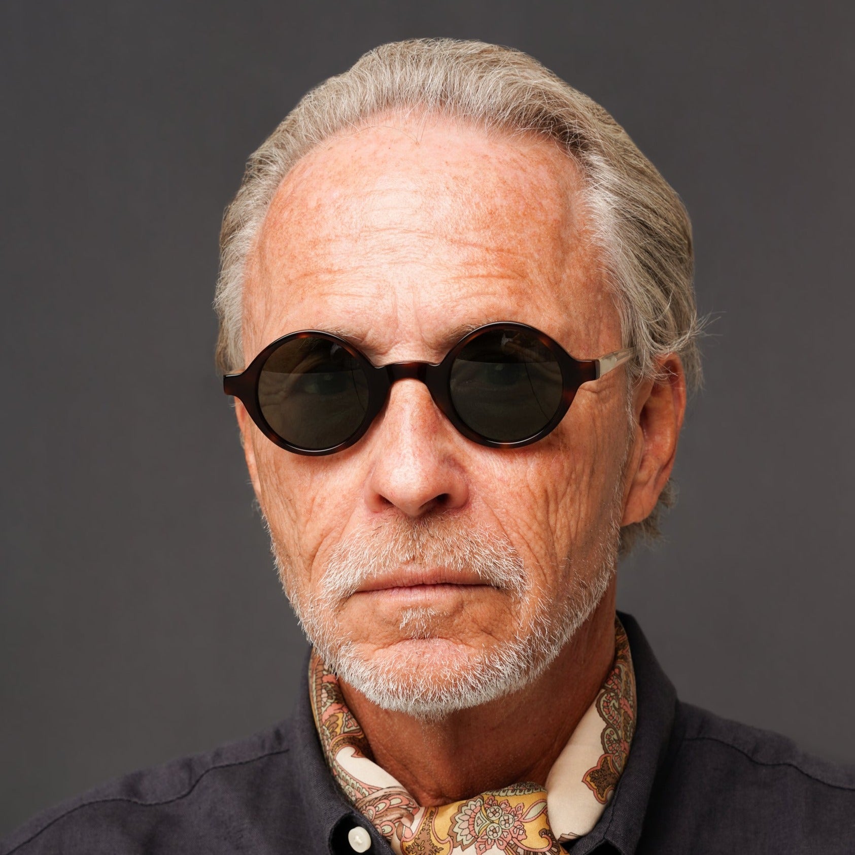 The Winston Paradox N2 Sunglasses — sunglasses, Mazzucchelli 1849 acetate frame, round shape, Paradox N2 pattern.