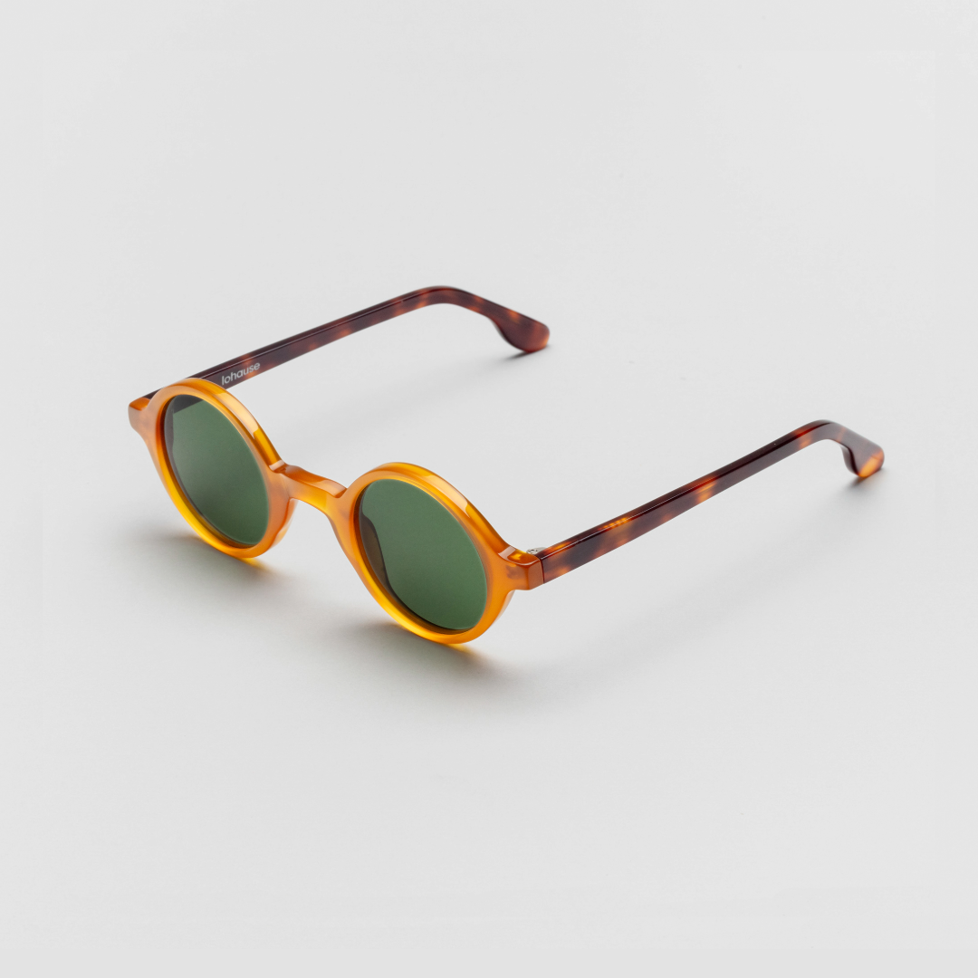 The Winston Paradox N3 Sunglasses — sunglasses, Mazzucchelli 1849 acetate frame, round shape, Paradox N3 pattern.