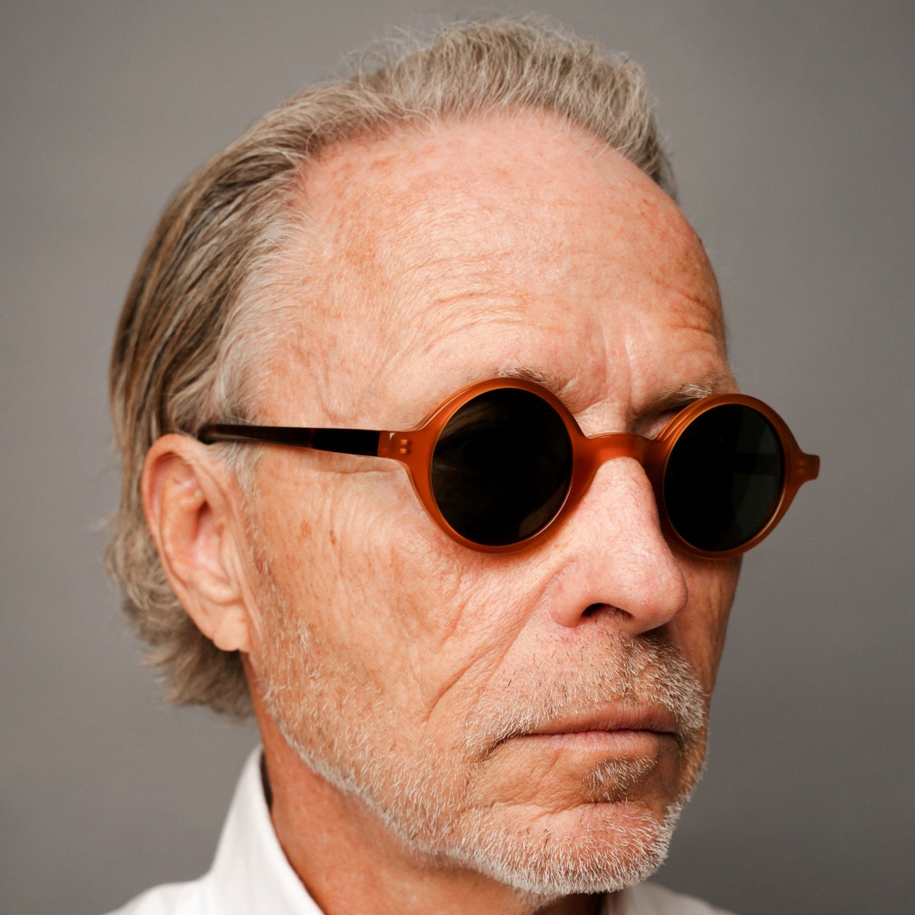 The Winston Paradox N3 Sunglasses — sunglasses, Mazzucchelli 1849 acetate frame, round shape, Paradox N3 pattern.