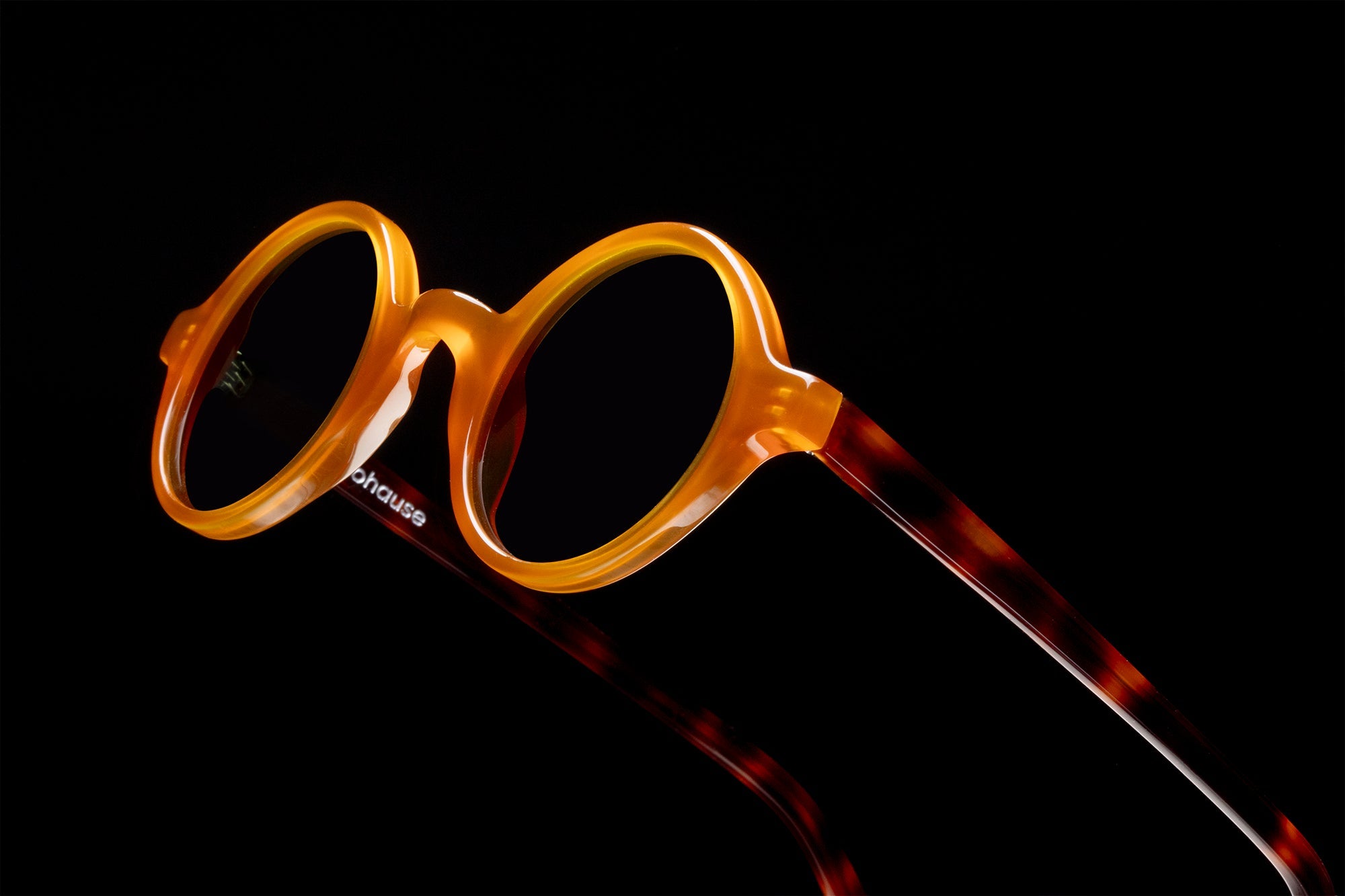 The Winston Paradox N3 Sunglasses — sunglasses, Mazzucchelli 1849 acetate frame, round shape, Paradox N3 pattern.