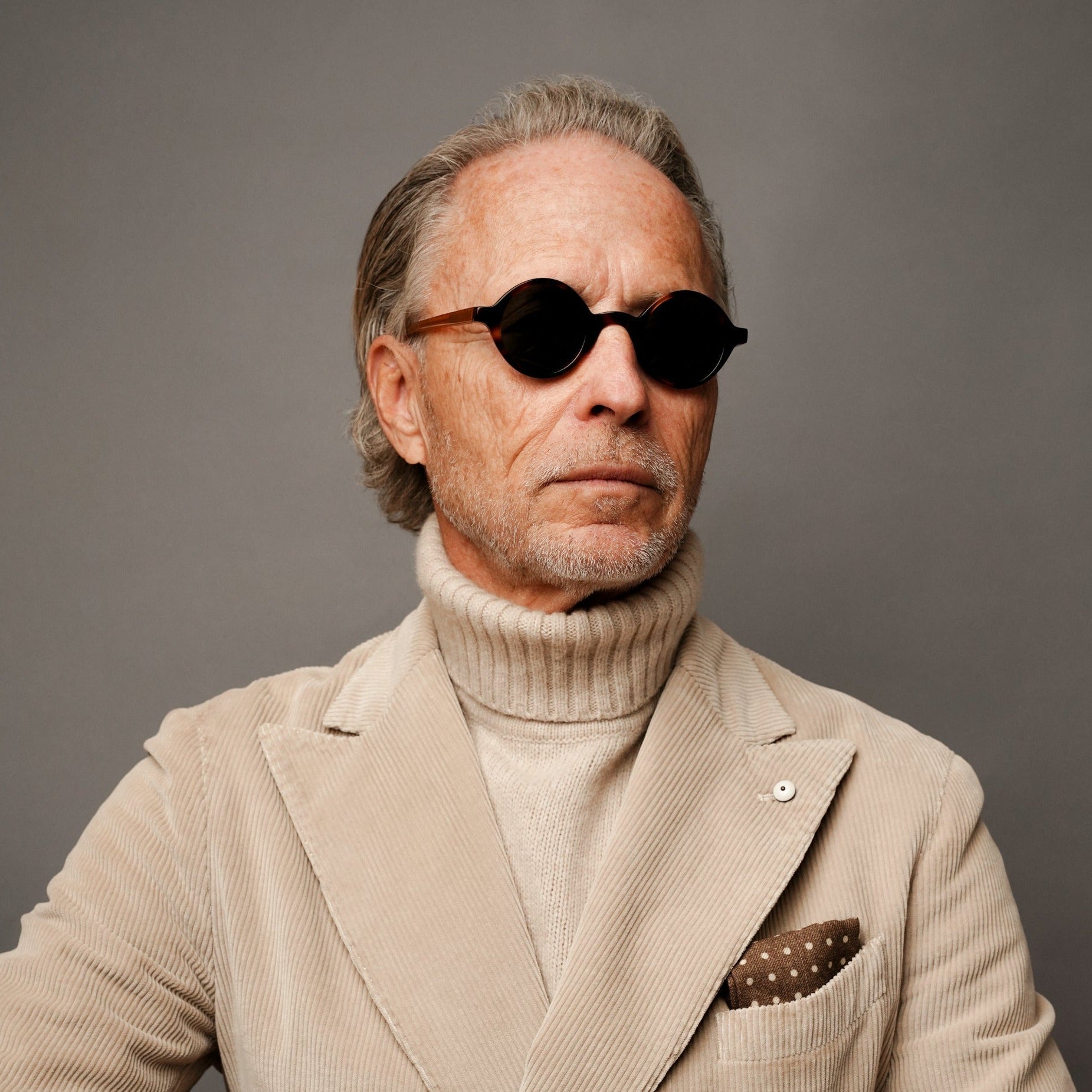 The Winston Paradox N4 Sunglasses — sunglasses, Mazzucchelli 1849 acetate frame, round shape, Paradox N4 pattern.