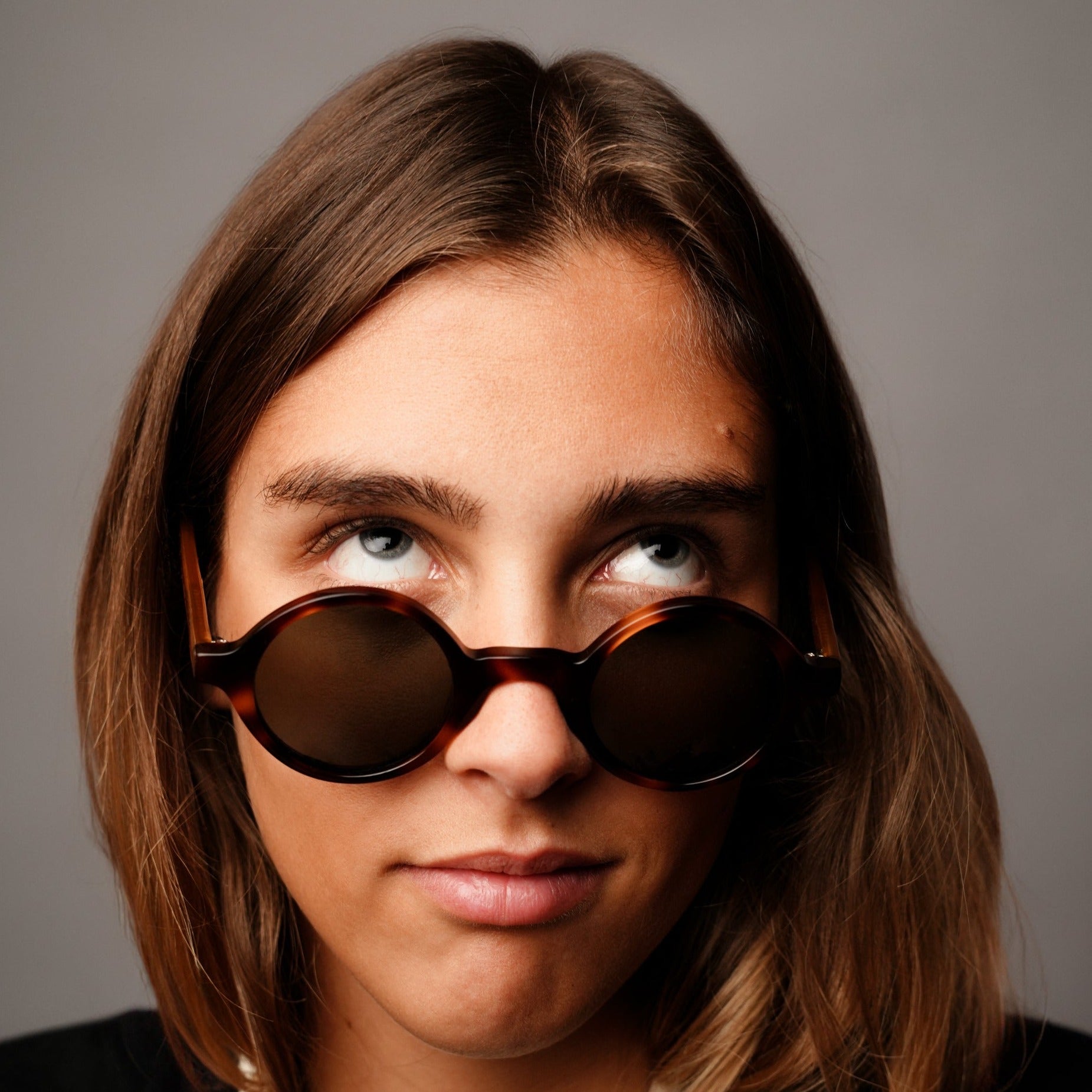The Winston Paradox N4 Sunglasses — sunglasses, Mazzucchelli 1849 acetate frame, round shape, Paradox N4 pattern.