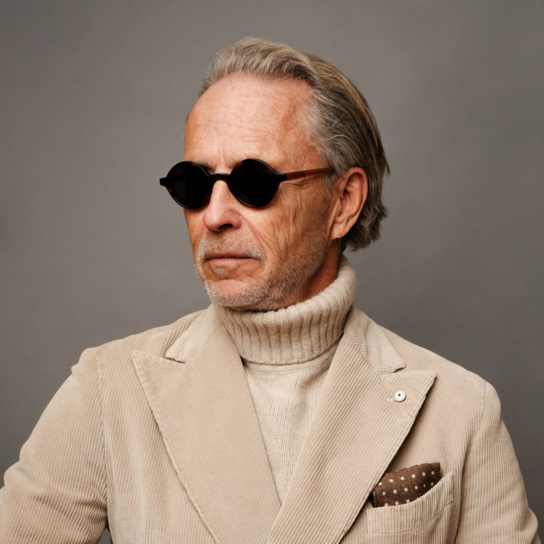 The Winston Paradox N4 Sunglasses — sunglasses, Mazzucchelli 1849 acetate frame, round shape, Paradox N4 pattern.