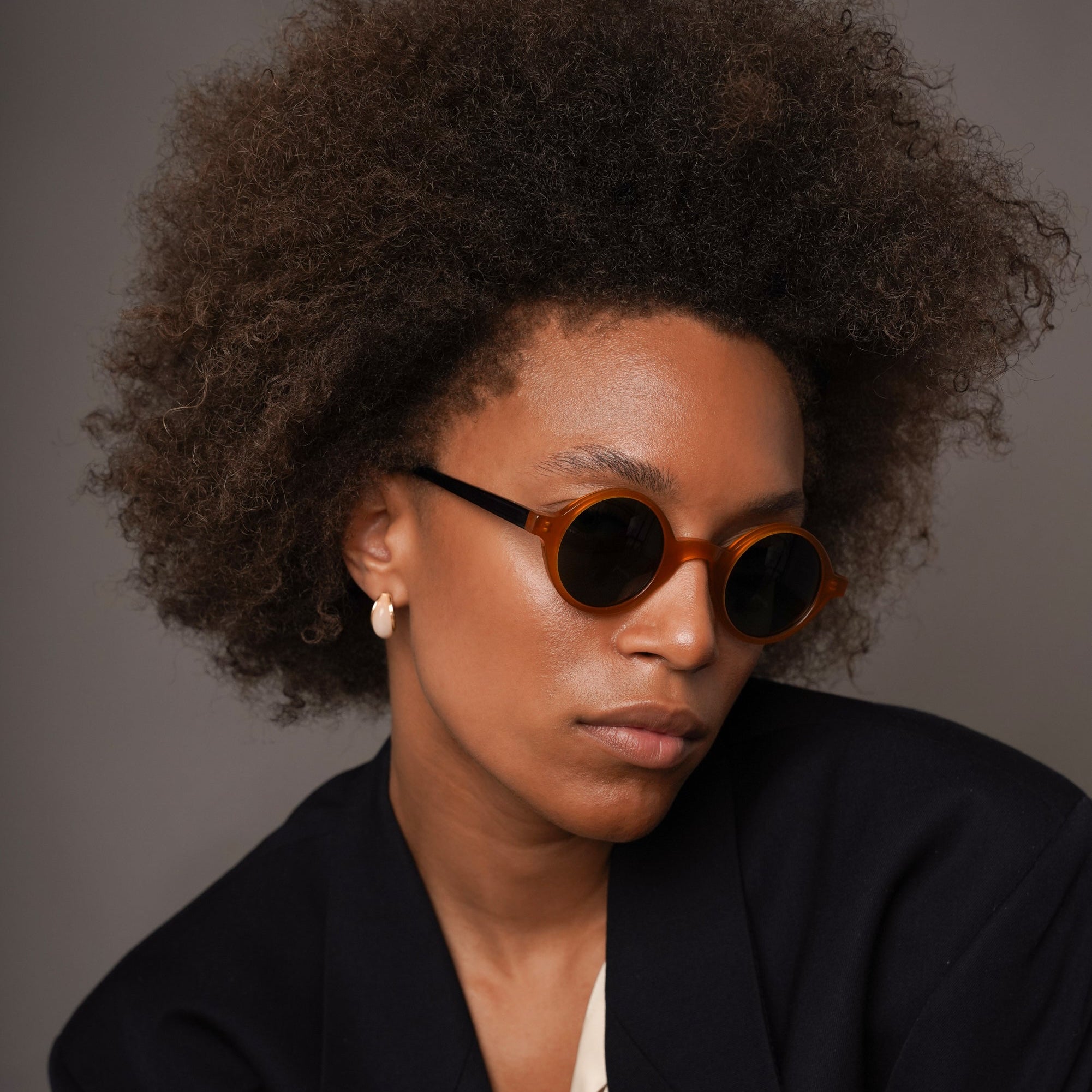 The Winston Paradox N5 Sunglasses — sunglasses, Mazzucchelli 1849 acetate frame, round shape, Paradox N5 pattern.