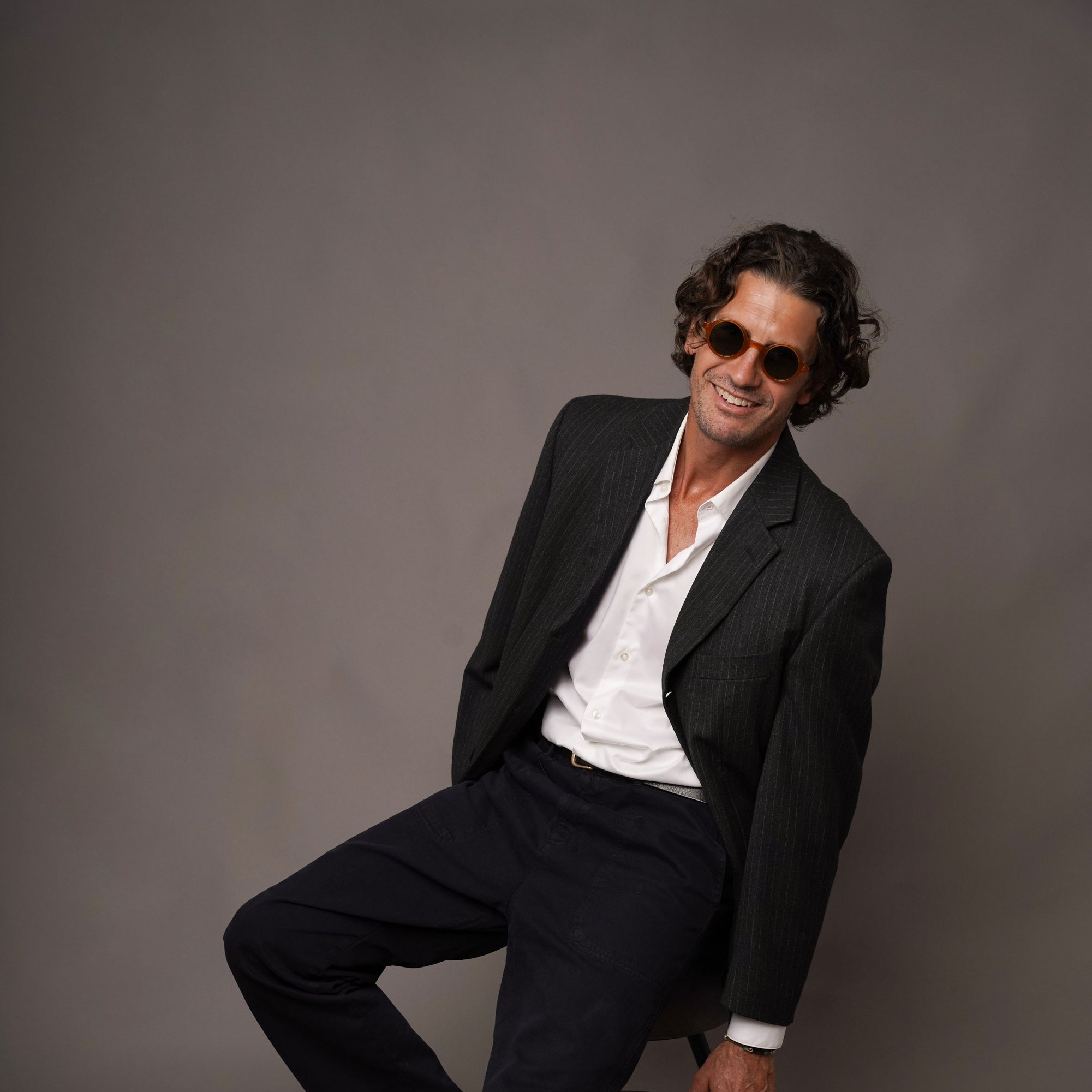 The Winston Paradox N5 Sunglasses — sunglasses, Mazzucchelli 1849 acetate frame, round shape, Paradox N5 pattern.