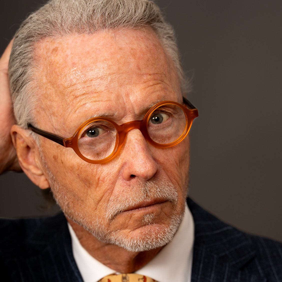 The Winston Paradox N5  eyeglasses, Mazzucchelli 1849 acetate frame, round shape, Paradox N5 pattern.
