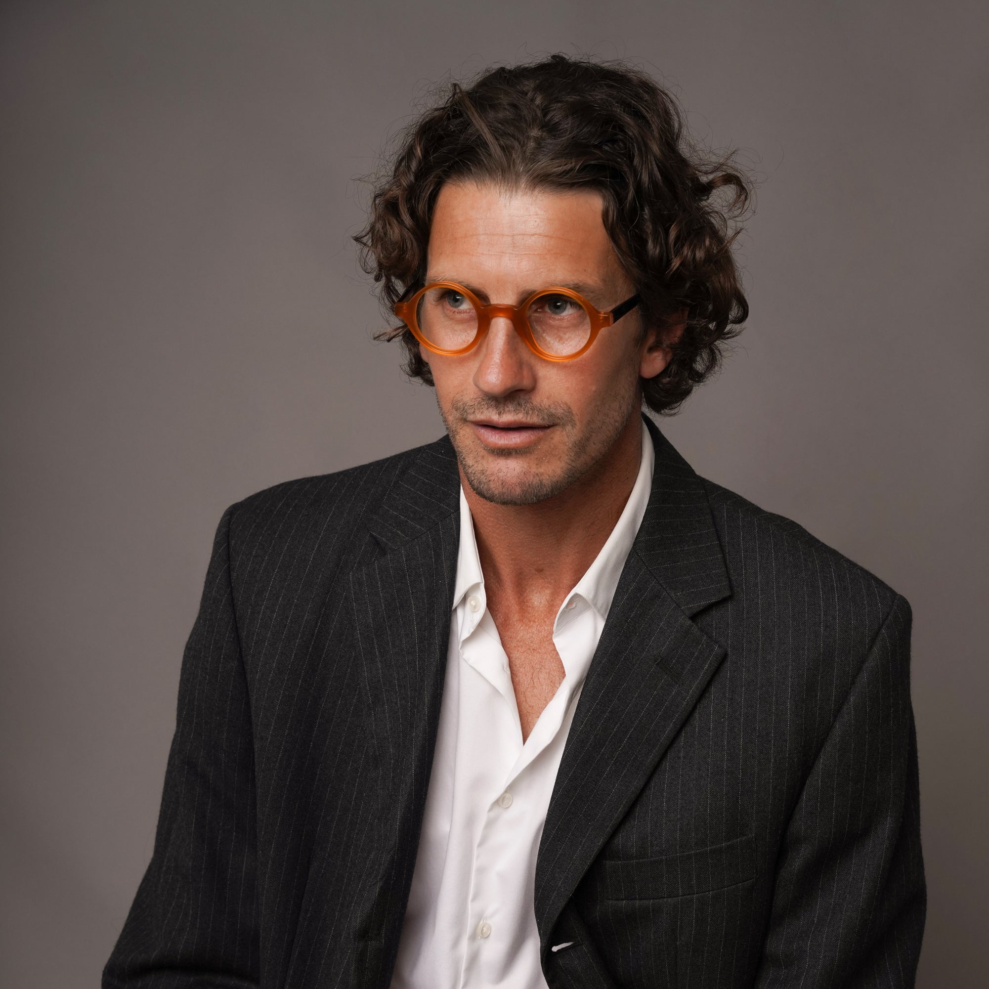 The Winston Paradox N5  eyeglasses, Mazzucchelli 1849 acetate frame, round shape, Paradox N5 pattern.