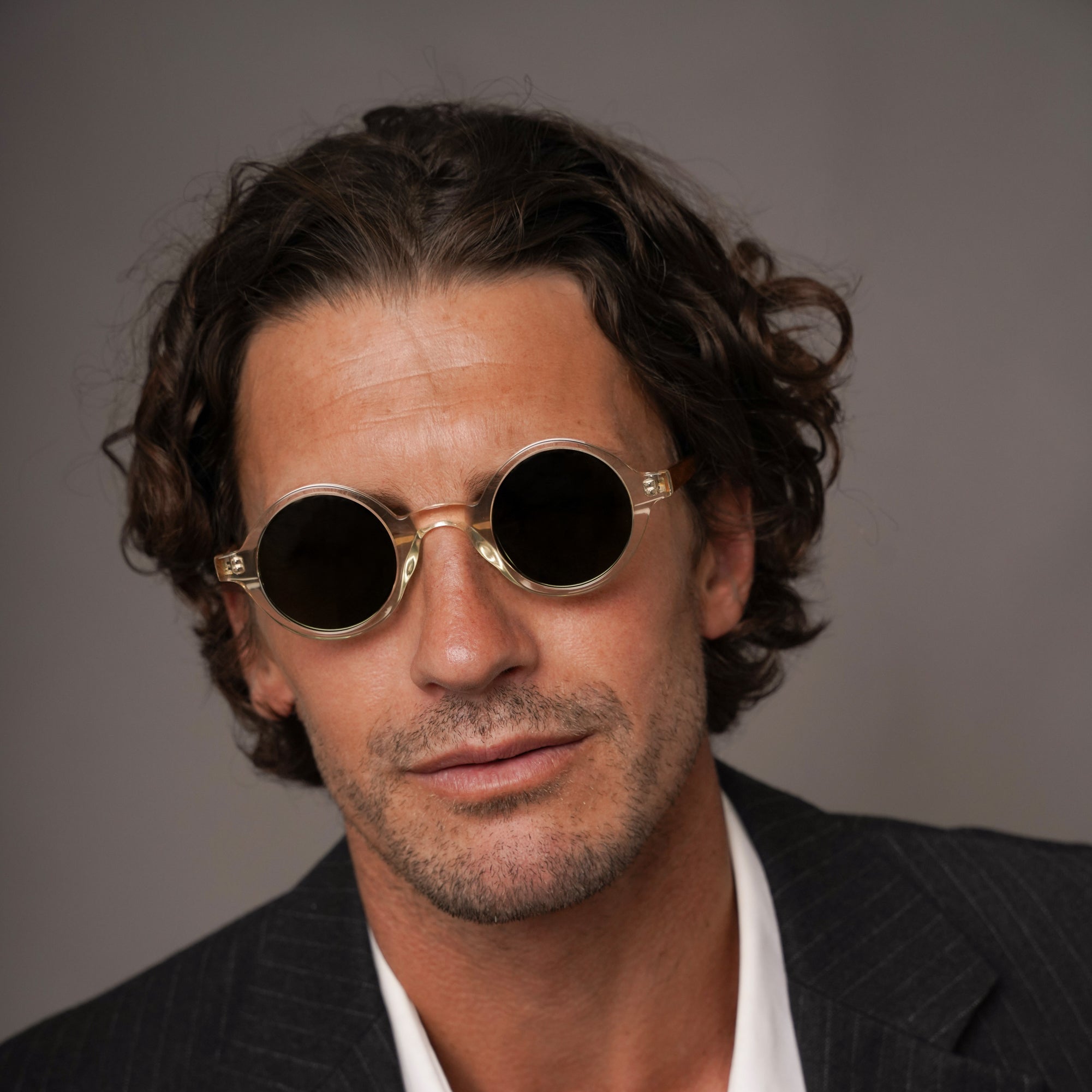 The Winston Paradox N6 Sunglasses — sunglasses, Mazzucchelli 1849 acetate frame, round shape, Paradox N6 pattern.