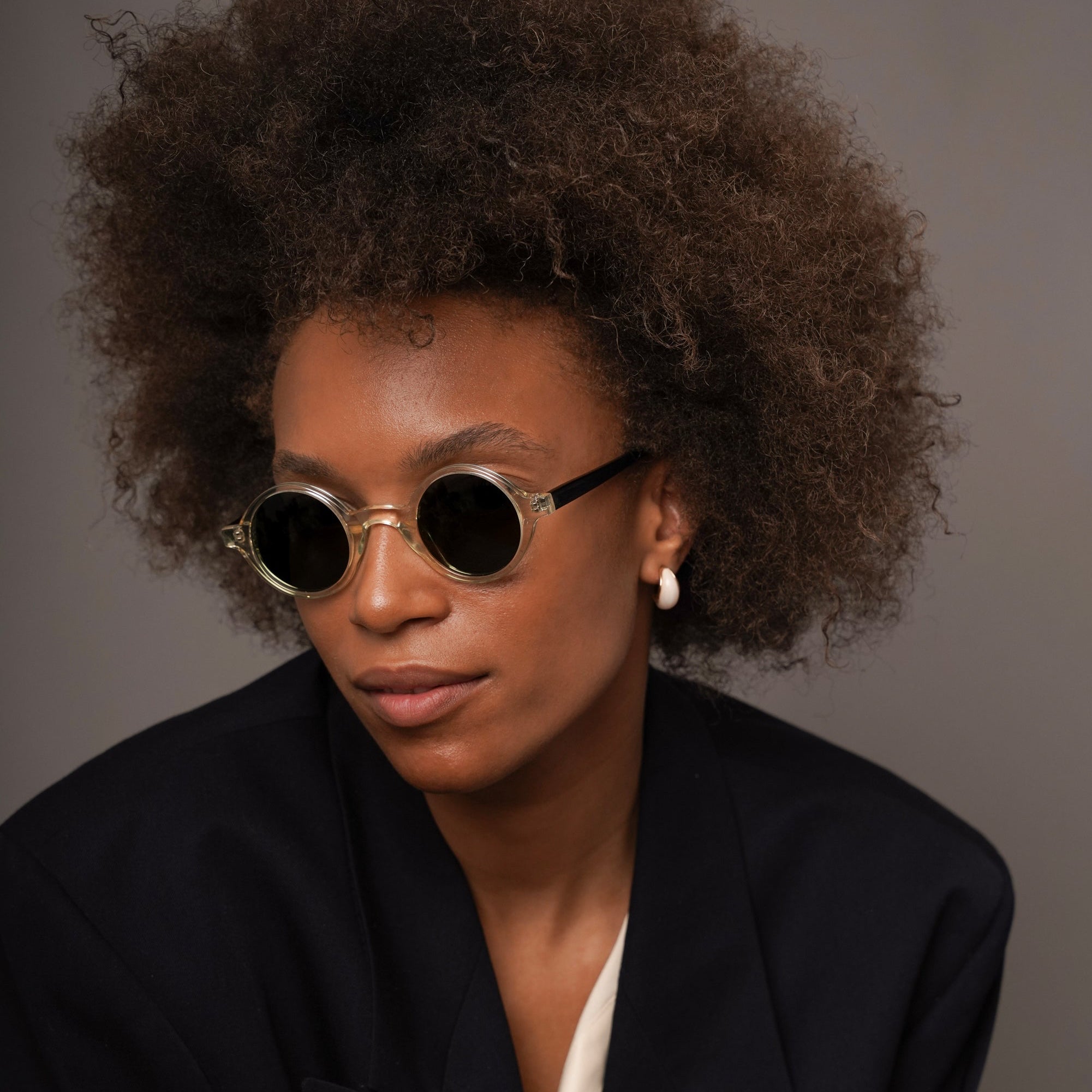 The Winston Paradox N6 Sunglasses — sunglasses, Mazzucchelli 1849 acetate frame, round shape, Paradox N6 pattern.