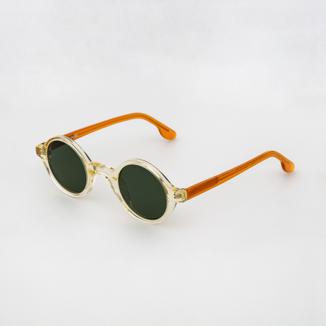 The Winston Paradox N7 Sunglasses — sunglasses, Mazzucchelli 1849 acetate frame, round shape, Paradox N7 pattern.