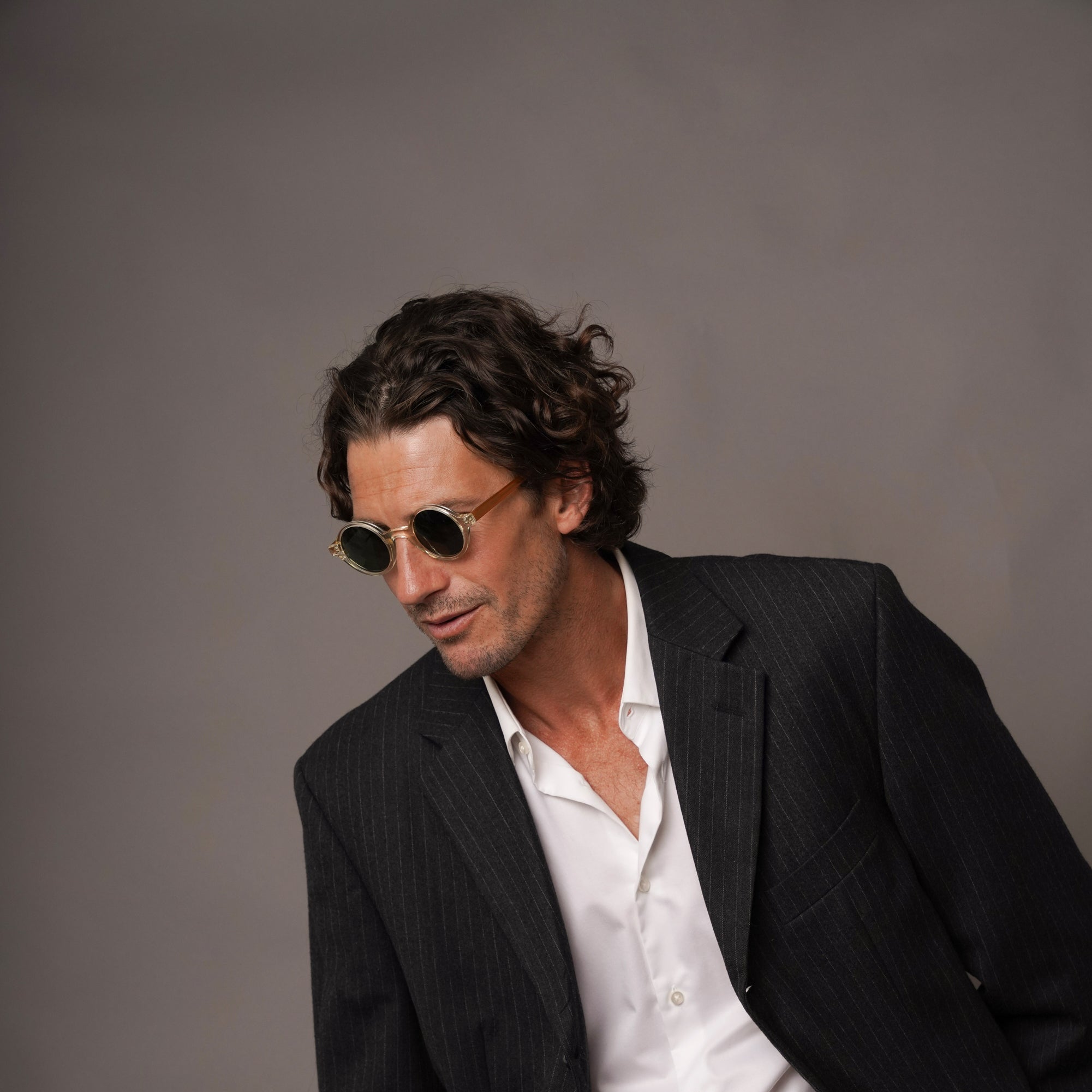 The Winston Paradox N7 Sunglasses — sunglasses, Mazzucchelli 1849 acetate frame, round shape, Paradox N7 pattern.