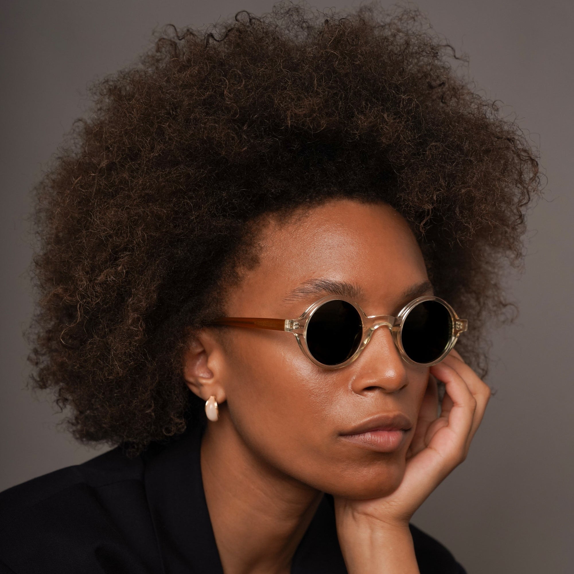 The Winston Paradox N7 Sunglasses — sunglasses, Mazzucchelli 1849 acetate frame, round shape, Paradox N7 pattern.