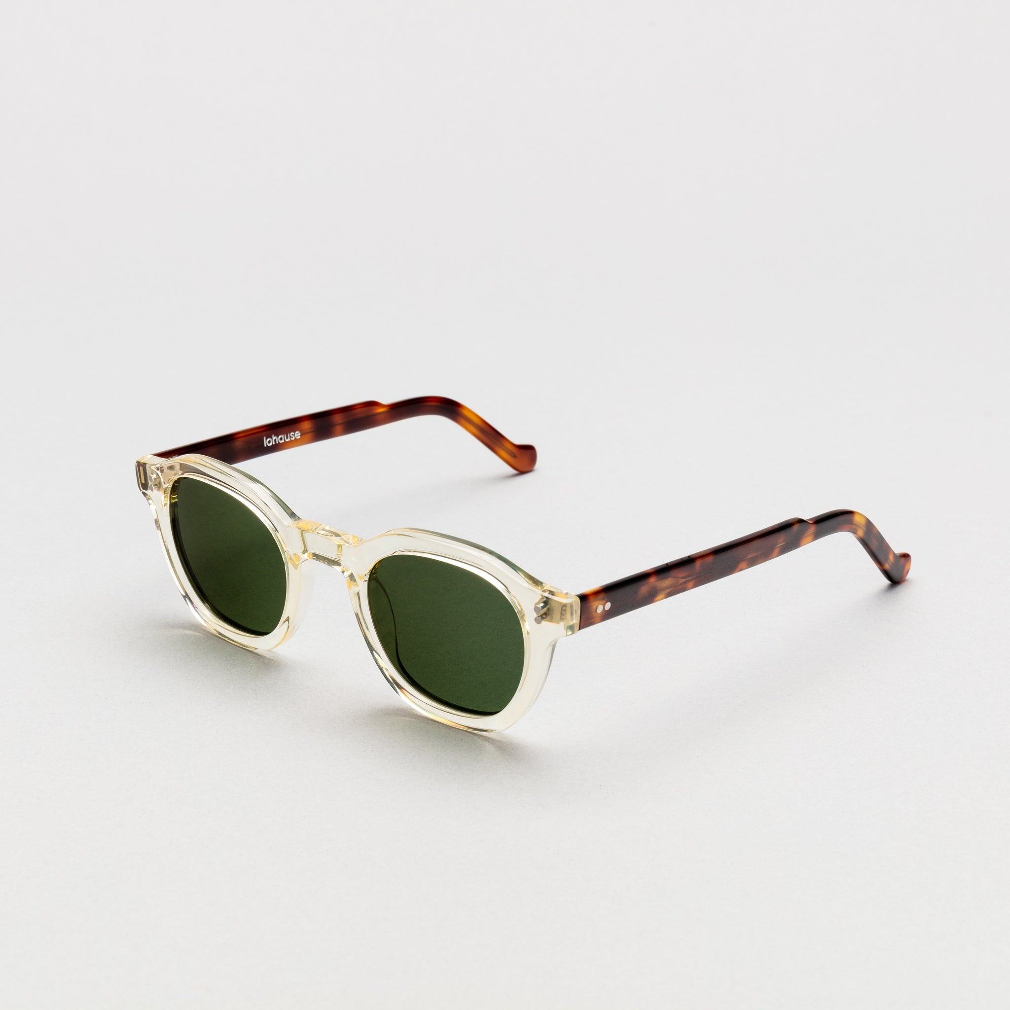 The Dean Paradox N1 Sunglasses, Mazzucchelli 1849 acetate frame, round shape, Paradox N1 pattern.