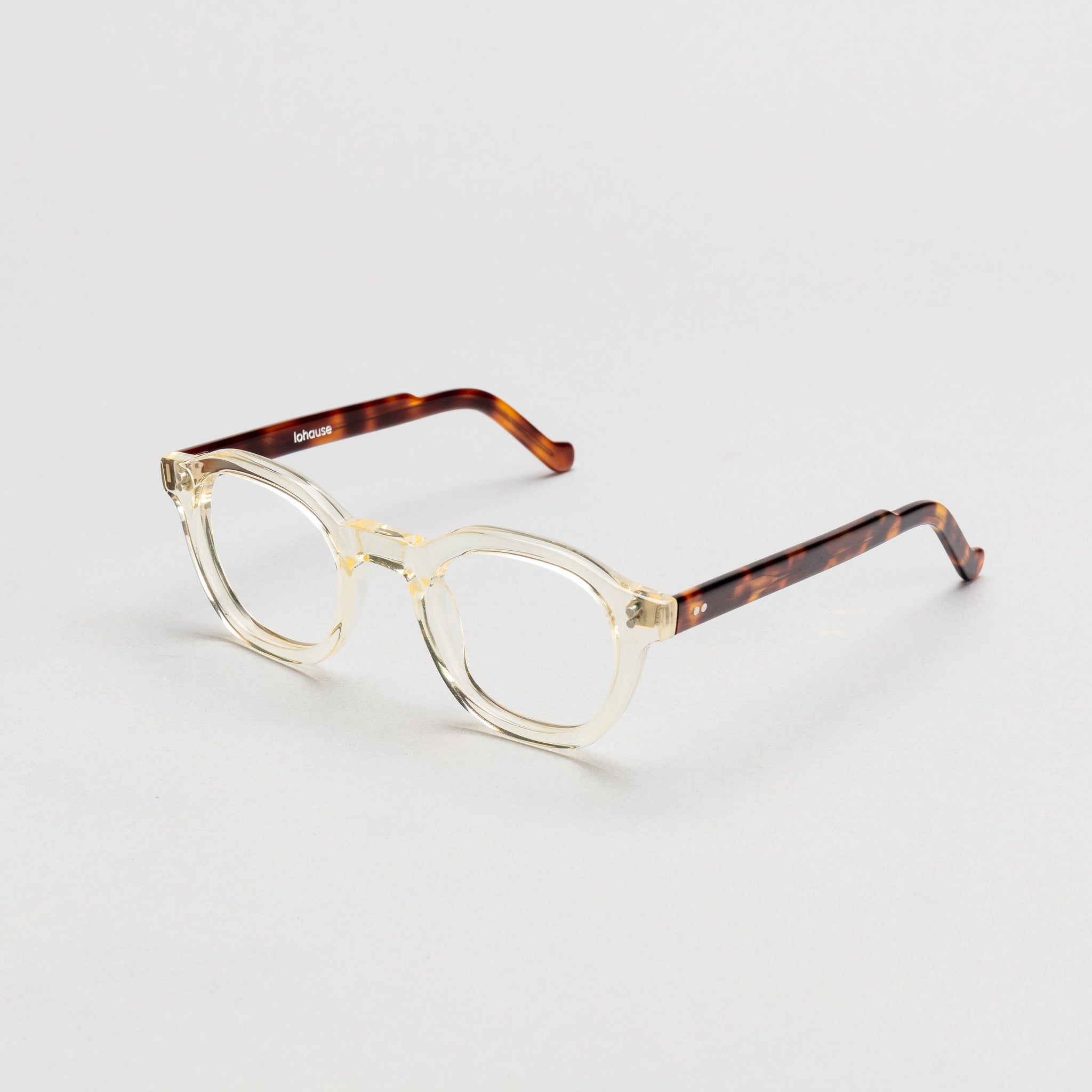 The Dean Paradox N1 — eyeglasses, Mazzucchelli 1849 acetate frame, round shape, Paradox N1 pattern.