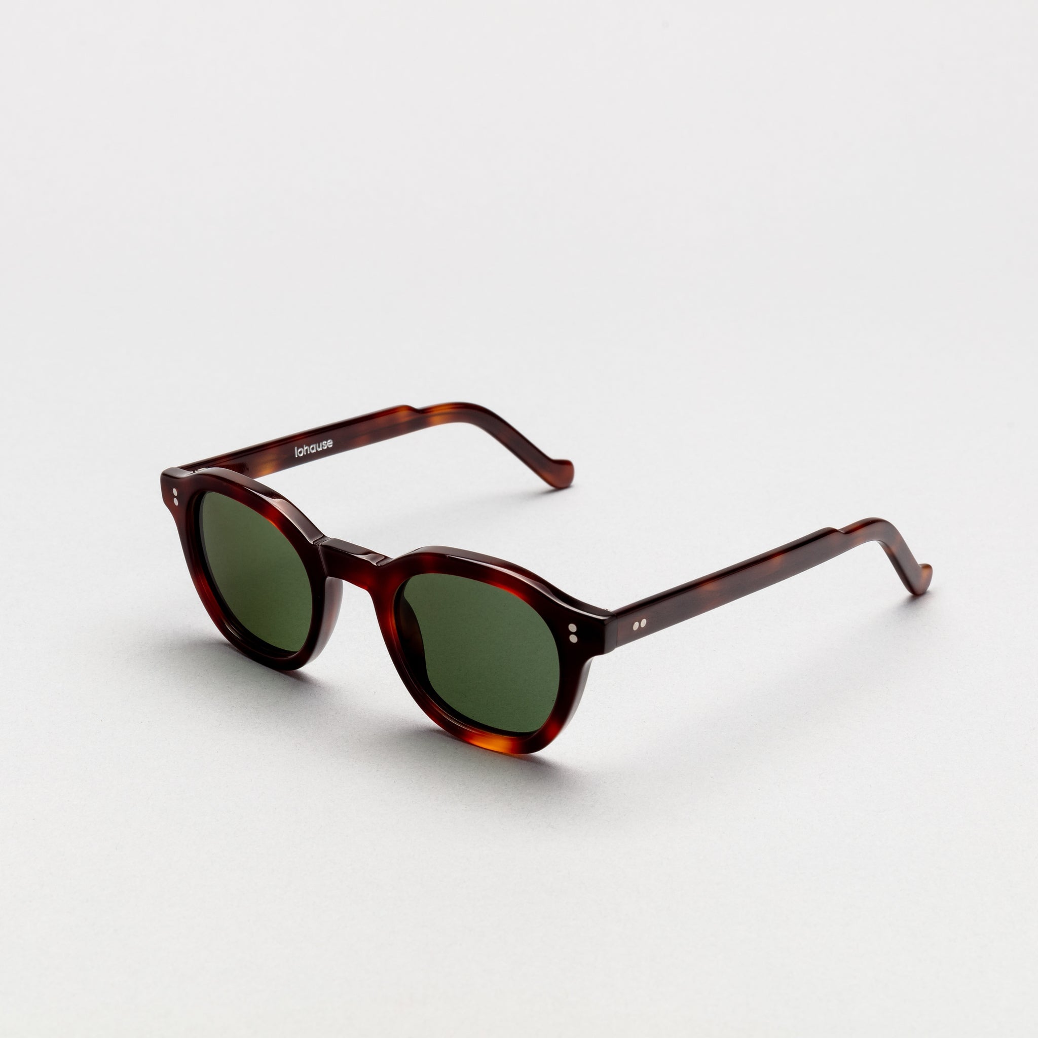 The Dean Tortoise Sunglasses, Mazzucchelli 1849 acetate frame, round shape, in tortoise.