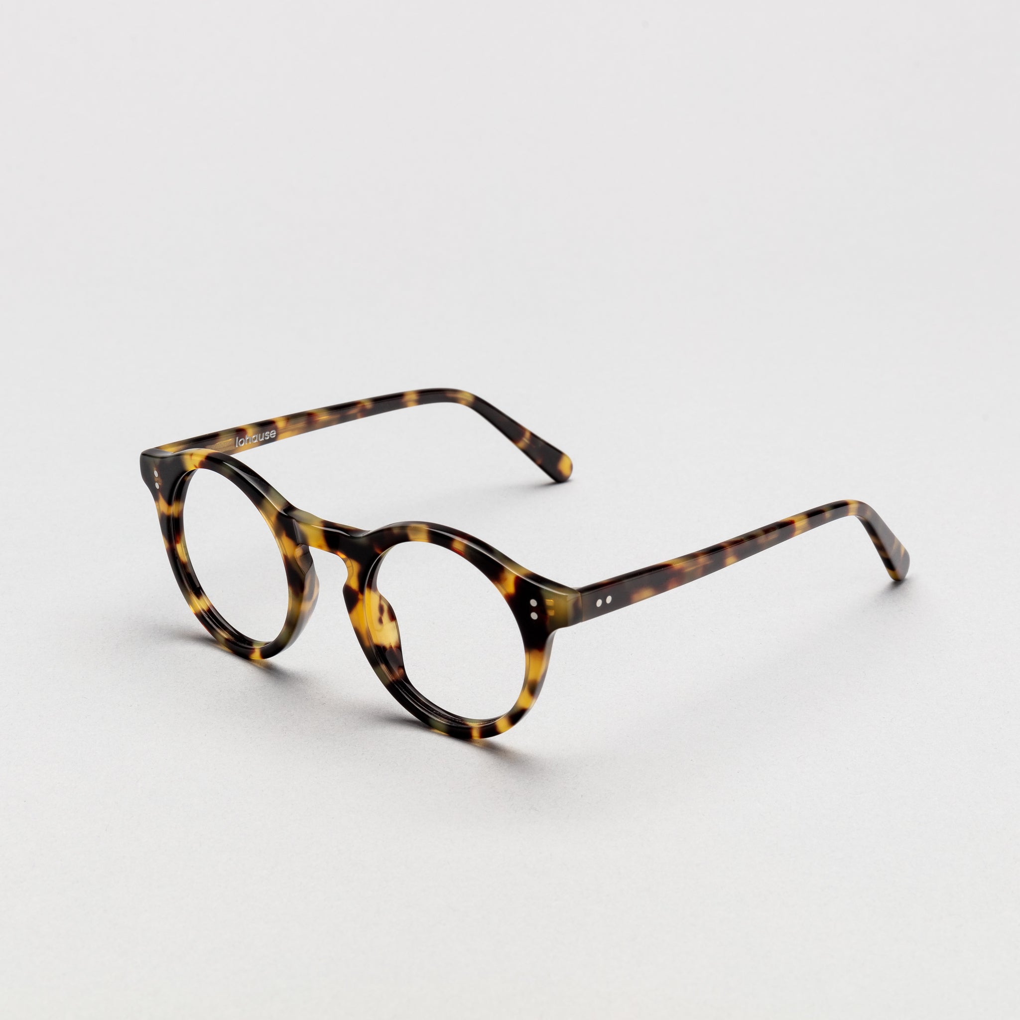 The Spike Tortoise — eyeglasses, Mazzucchelli 1849 acetate frame, round shape, in tortoise.