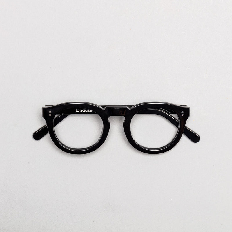 The Allen Black lohause eyewear crafted from italian acetate.