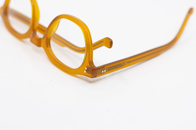 The Depp Yellow lohause eyewear crafted from italian acetate.