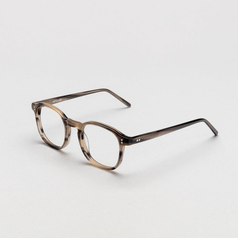 The Marshall Olive lohause eyewear crafted from italian acetate.