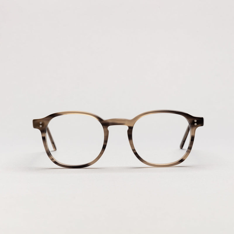 The Marshall Olive lohause eyewear crafted from italian acetate.