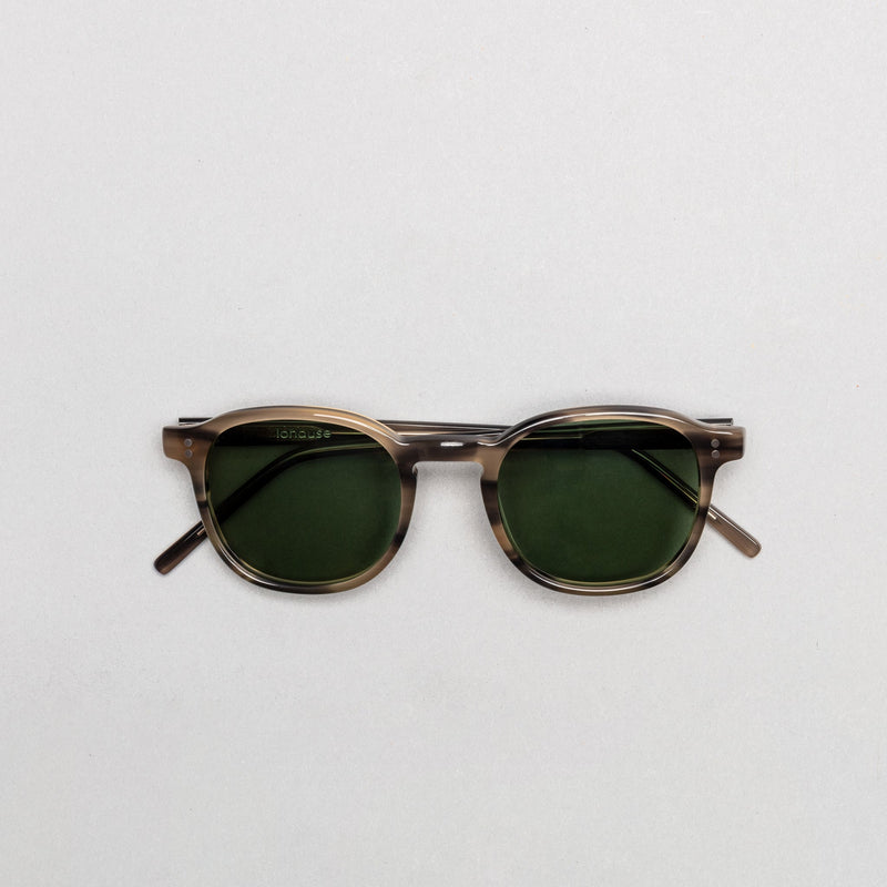 The Marshall Olive Sunglasses lohause eyewear crafted from italian acetate.