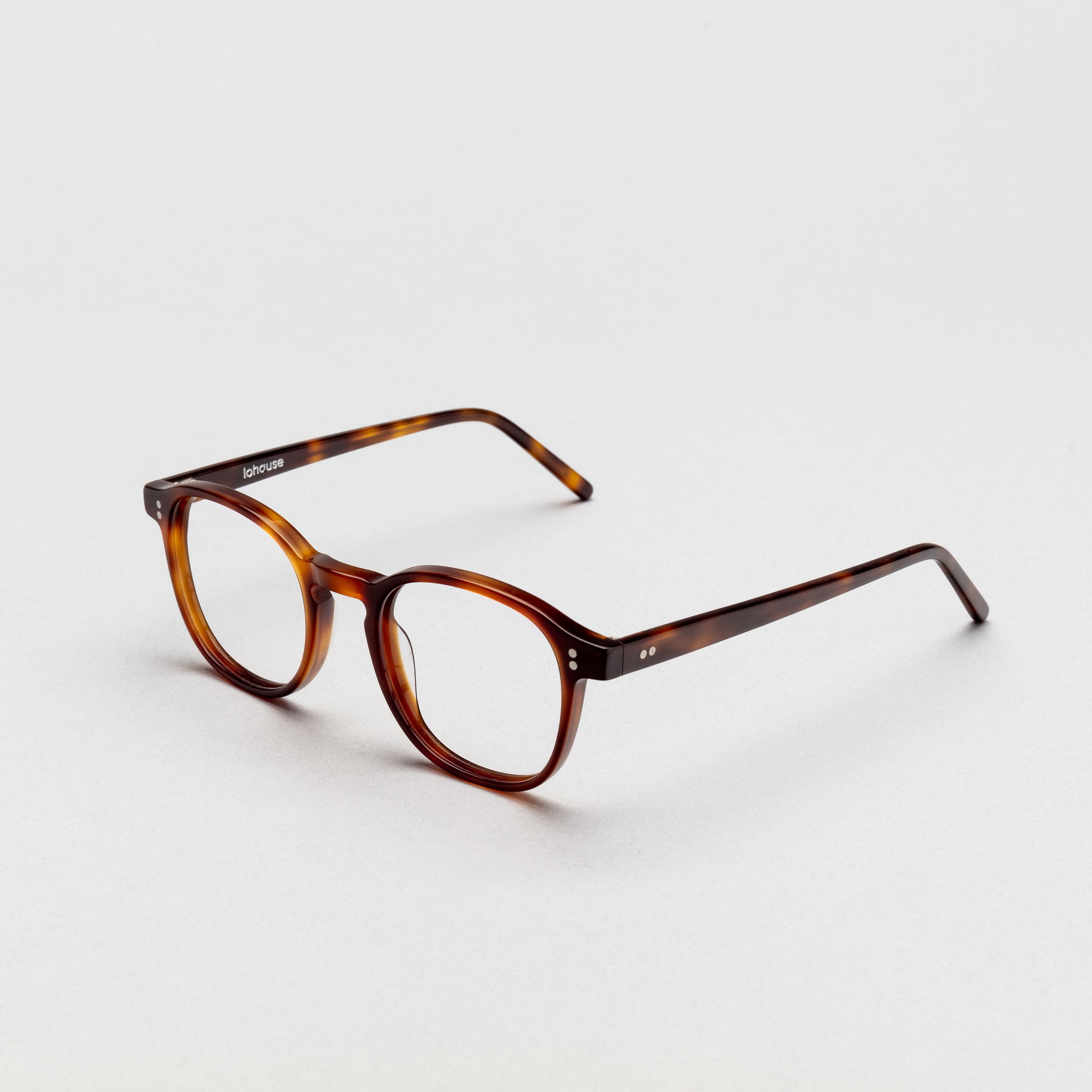 The Marshall Tortoise lohause eyewear crafted from italian acetate.