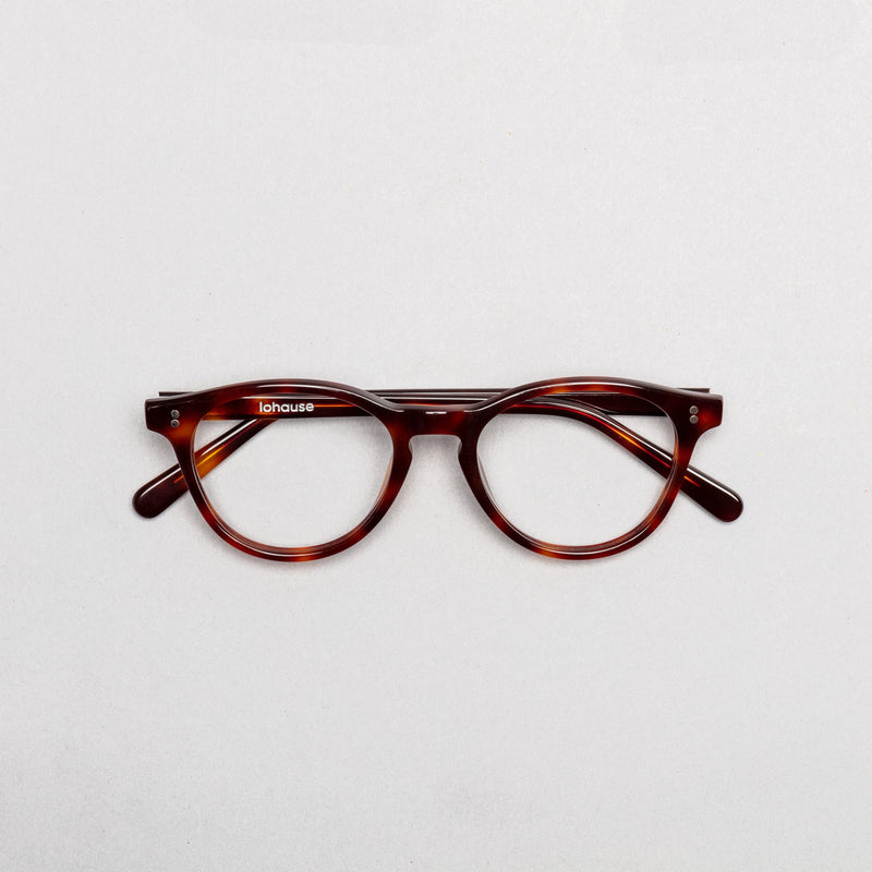 The Spielberg Tortoise lohause eyewear crafted from italian acetate.