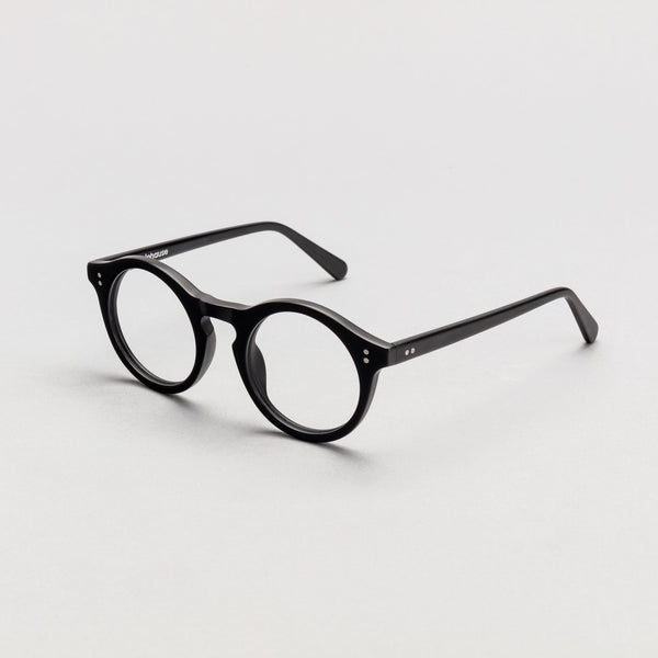 The Spike Matte Black lohause eyewear crafted from italian acetate.