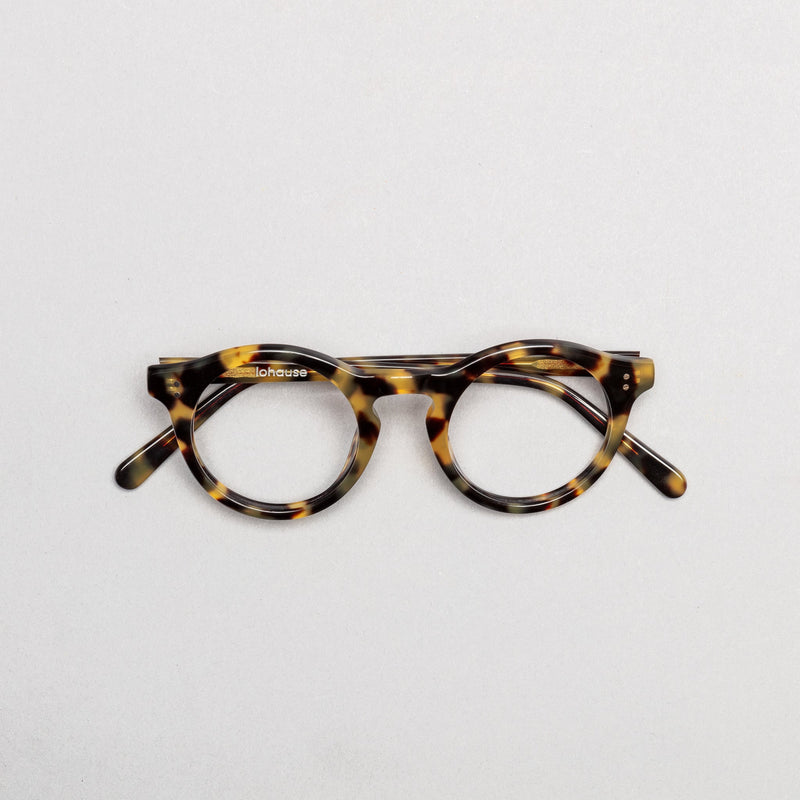 The Spike Tortoise lohause eyewear crafted from italian acetate.