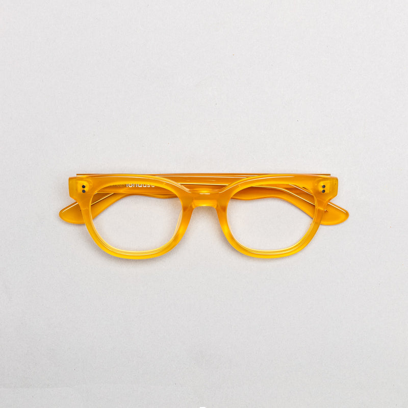 The Warhol Yellow lohause eyewear crafted from italian acetate.